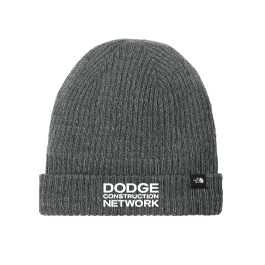 The North Face Circular Black Rib Beanie - Grey